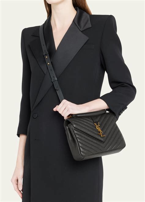 sac ysl college noir|st laurent medium flap YSL.